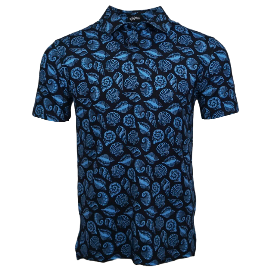 Seashells Kaipar Clothing Hawaiian Golf Shirts Crazy Golf Shirts
