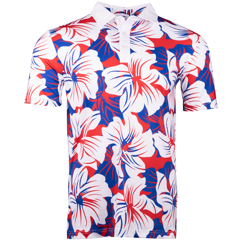 Paradise Patriot Golf Polo Hawaiian Golf Shirts Kaipar Clothing Crazy Golf Shirts 6820