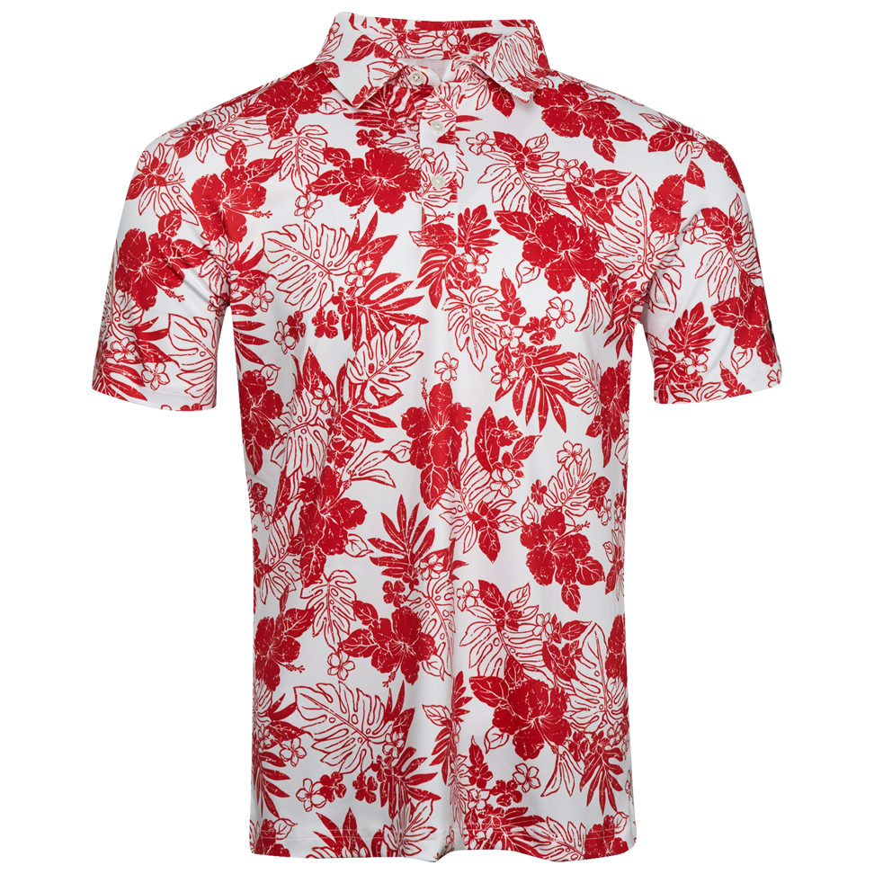 Red Hibiscus Golf Polo Hawaiian Golf Shirts Kaipar Clothing Crazy — free download