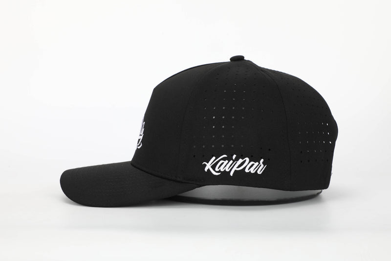 Black Kaipar Hat w/ Laser Mesh