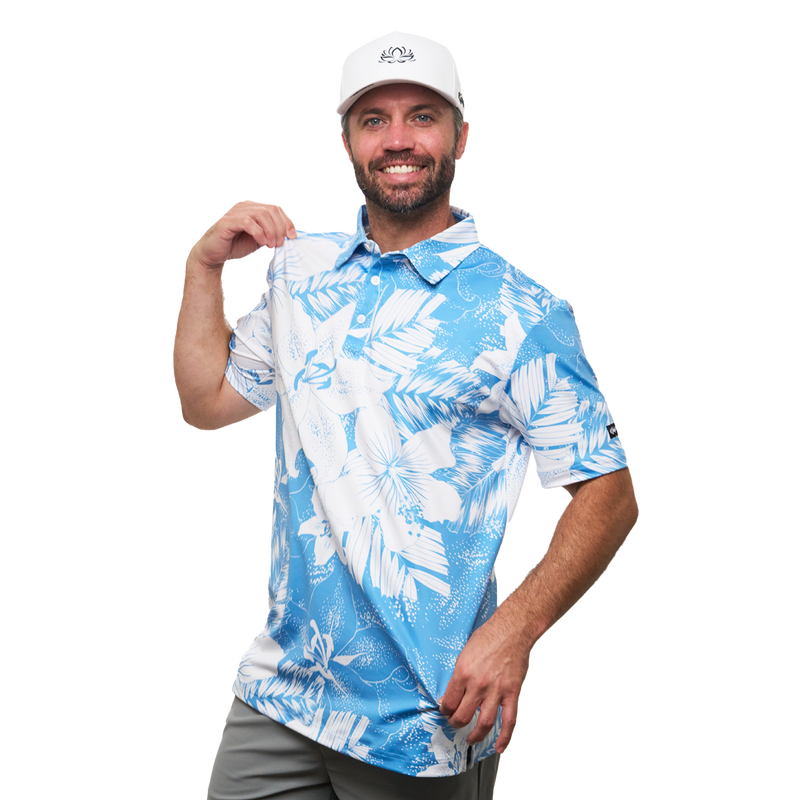 Aloha Blossom Polo | Hawaiian Golf Shirts | Kaipar Clothing