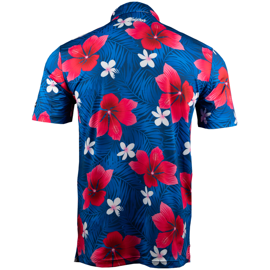 kkHYKE パワーショルダーシャツ Hibiscus Tee Golf Shirt | Hawaiian Golf Shirt | Kaipar Clothing