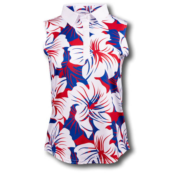 Women s Paradise Patriot Golf Polo Hawaiian Golf Shirts Kaipar Clothing Crazy Golf Shirts