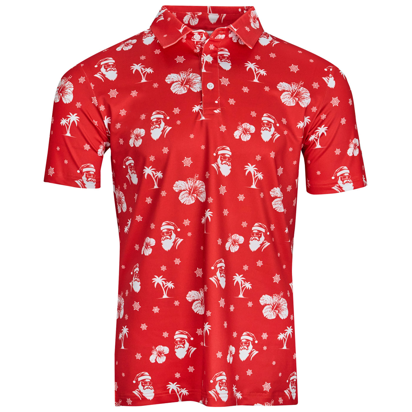 Island Santa Polo | Hawaiian Golf Shirts | Kaipar Clothing | Crazy