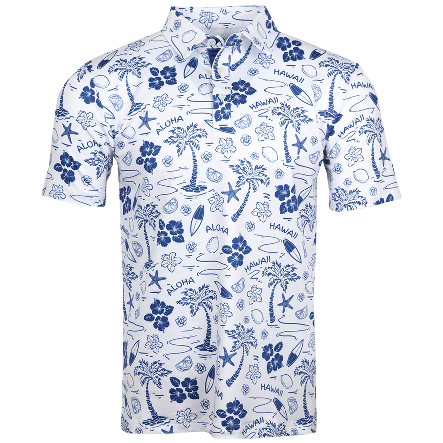 Aloha Vibes Golf Polo | Hawaiian Golf Shirts | Kaipar