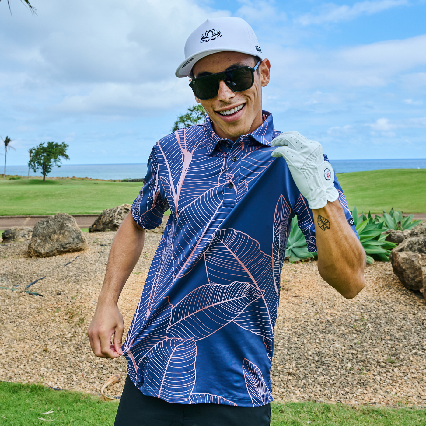 Haleiwa Golf Polo | Hawaiian Golf Shirts | Kaipar Clothing | Crazy