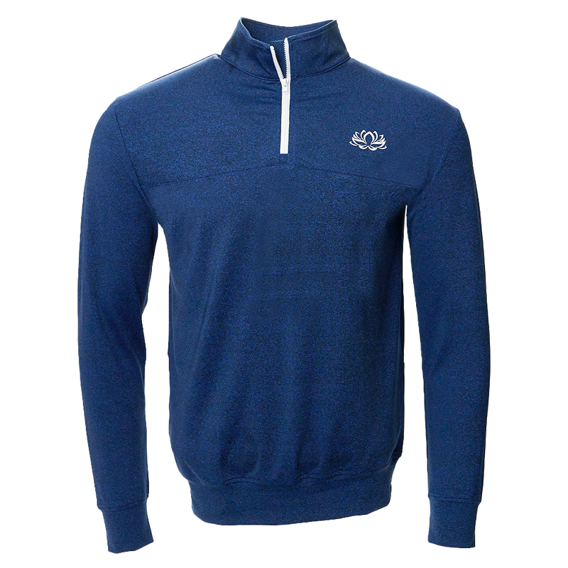 Navy Heather Performance Q-Zip