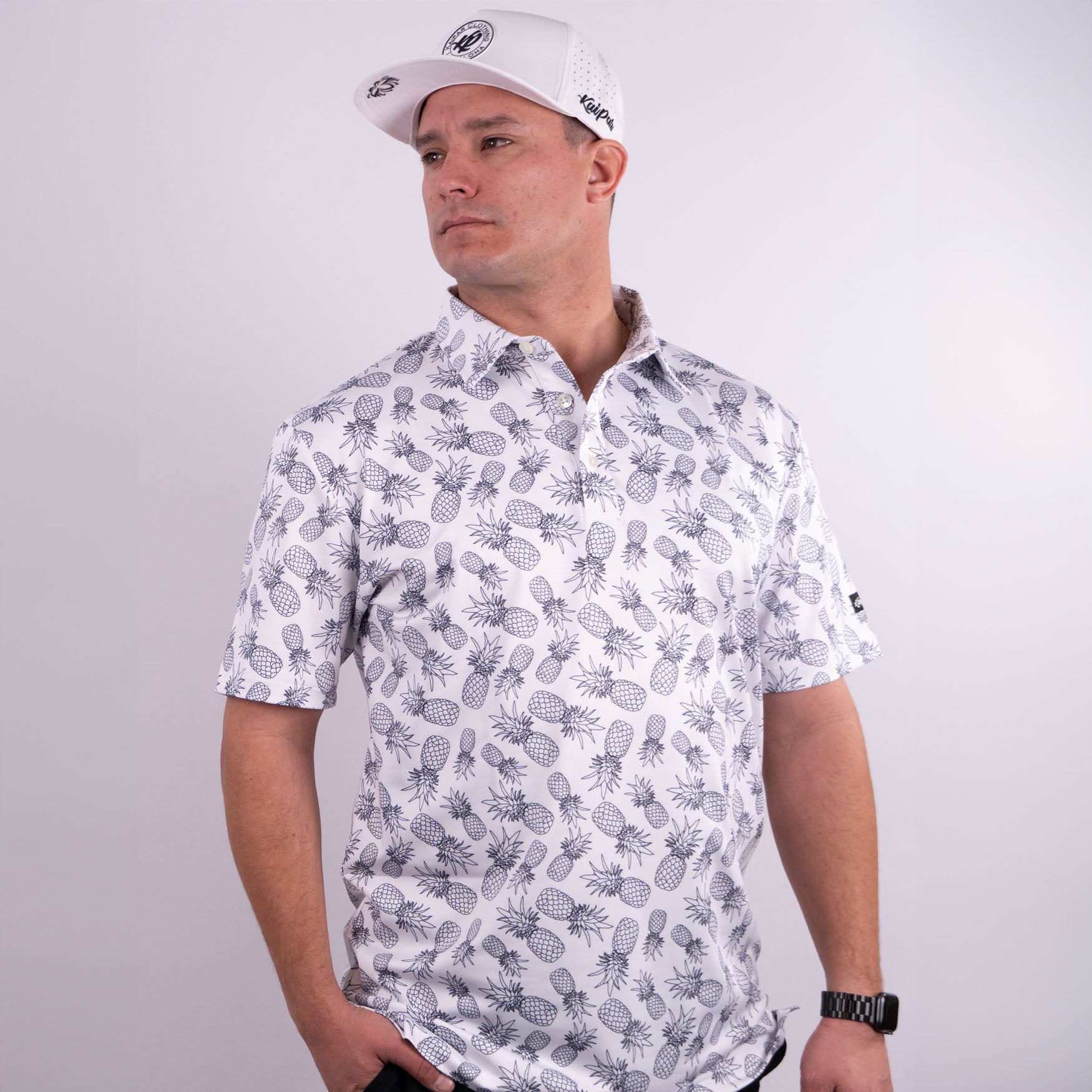 Pineapples Golf Polo Hawaiian Golf Shirts Kaipar Clothing Crazy