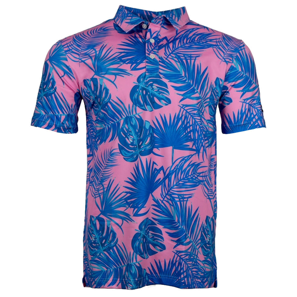 Pink Palms 2.0 | Kaipar Clothing | Hawaiian Golf Shirts | Crazy Golf Shirts