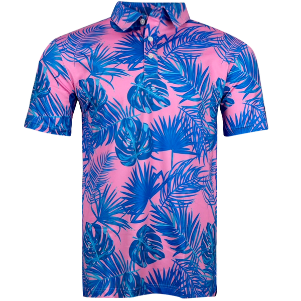 Pink Palms 2.0 | Kaipar Clothing | Hawaiian Golf Shirts | Crazy