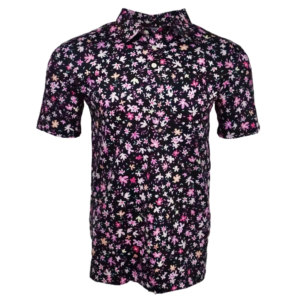 Flower Power Golf Polo | Kaipar Clothing | Hawaiian Golf Shirts | Crazy ...