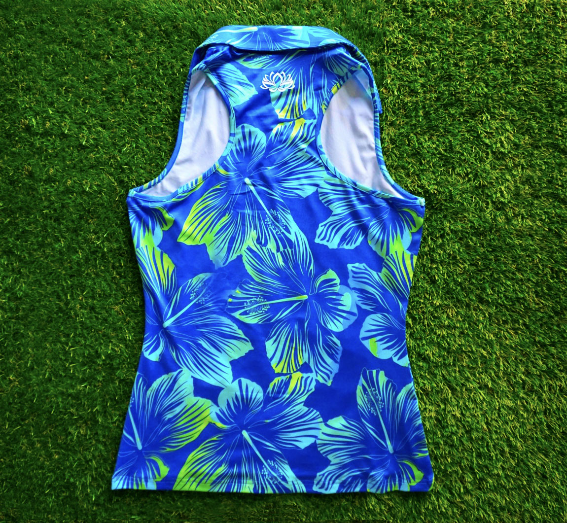 Womens Blue Hawaiian Hawaiian Golf Shirts Kaipar Clothing Crazy Golf Shirts 8316