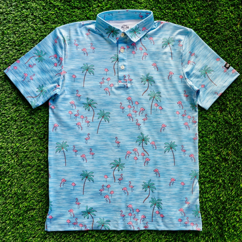 Flamingo Party | Kaipar Clothing | Hawaiian Golf Shirts | Crazy Golf Shirts